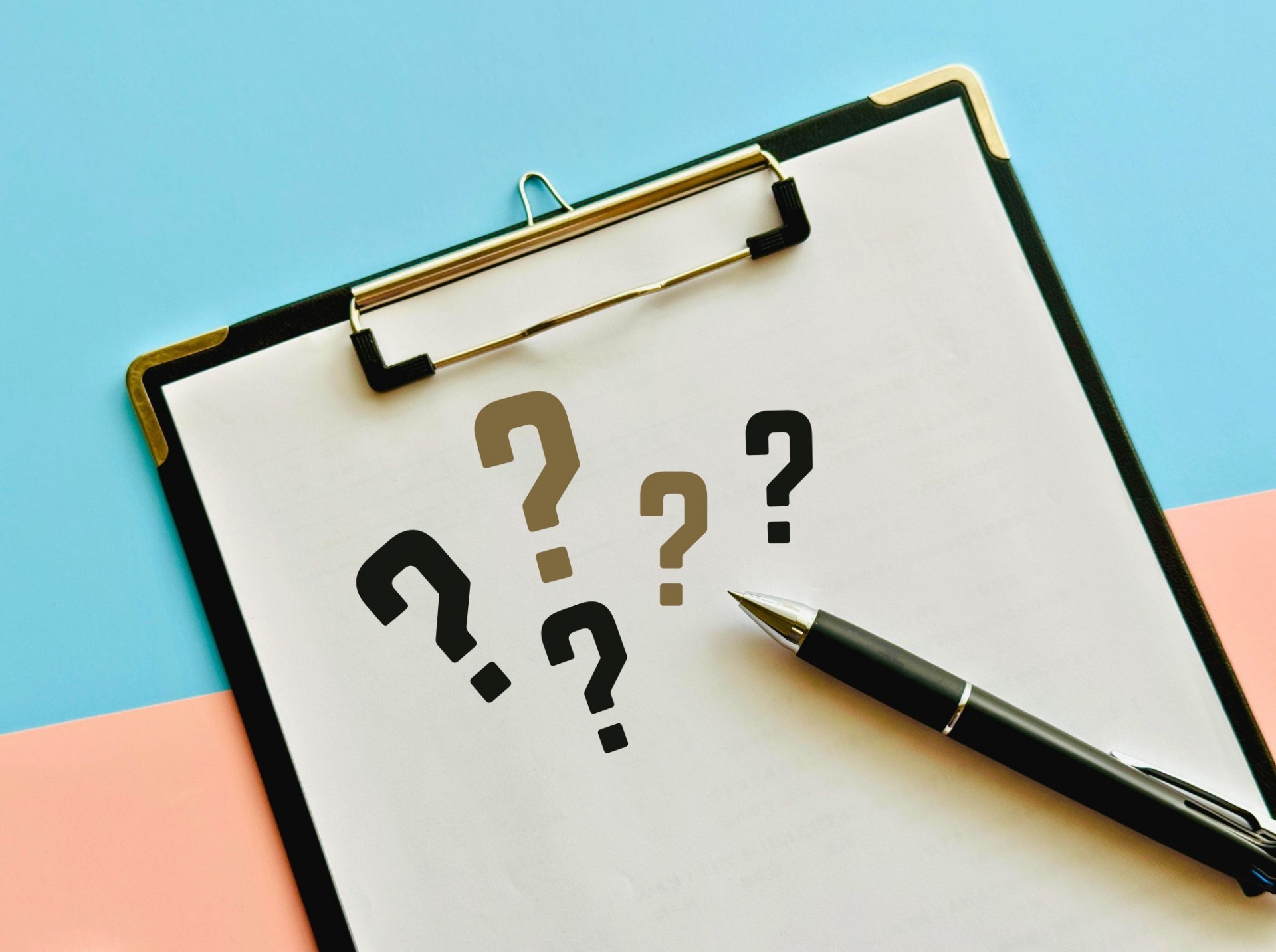 クリップボードとクエスチョンマーク