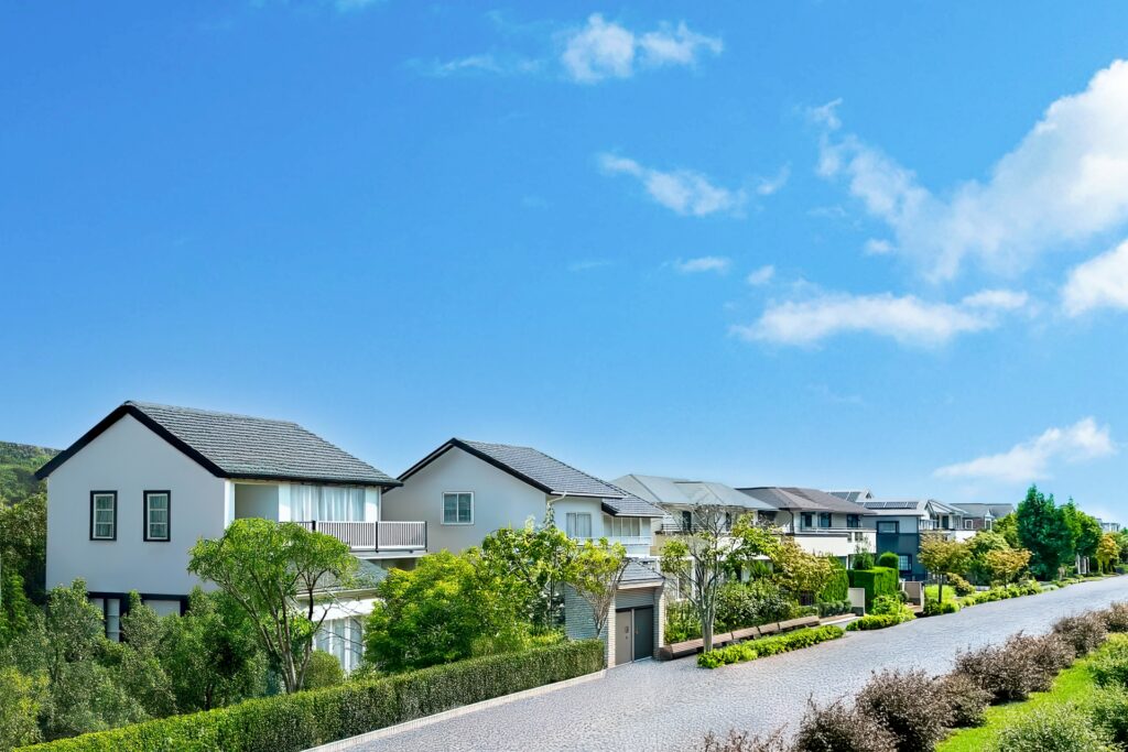 リフォームした戸建てがある住宅街
