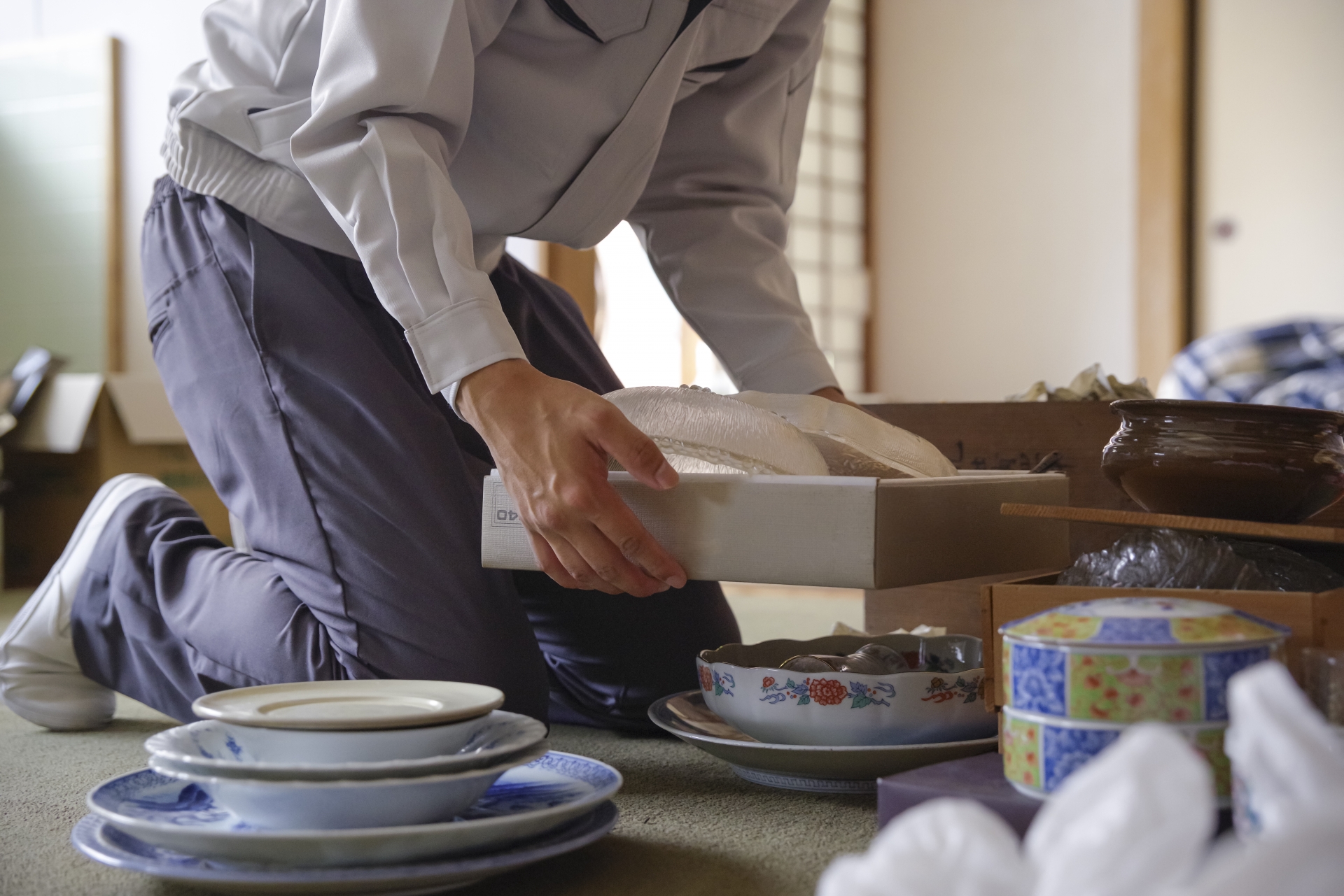 実家の遺品整理作業の様子